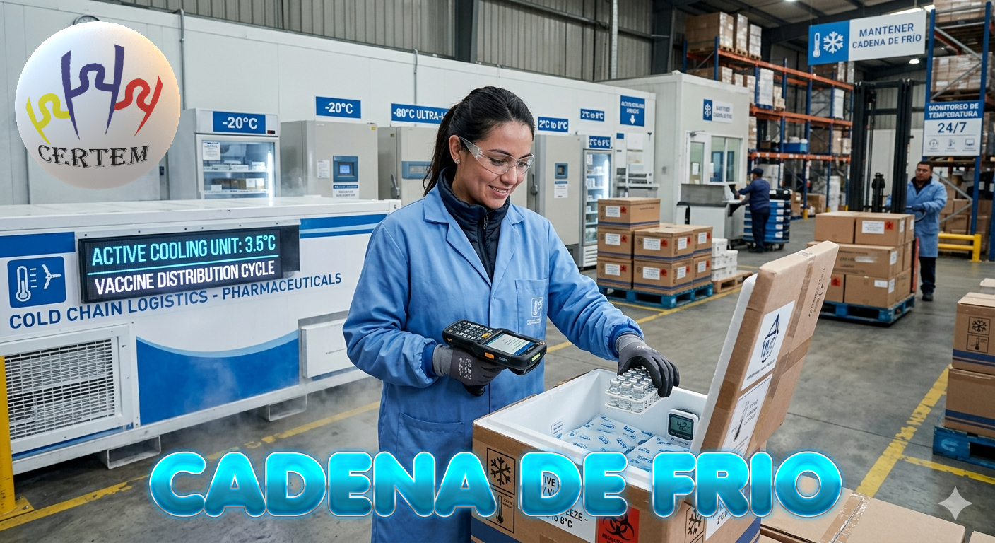 OPERARIA PRACTICANDO EN EL CURSO DE CADENA DE FRIO EN CERTEM